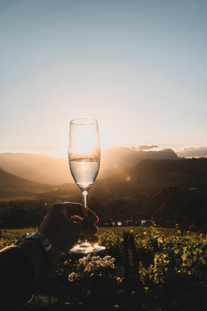 Convívio e presença humana durante a experiência em Franschhoek.